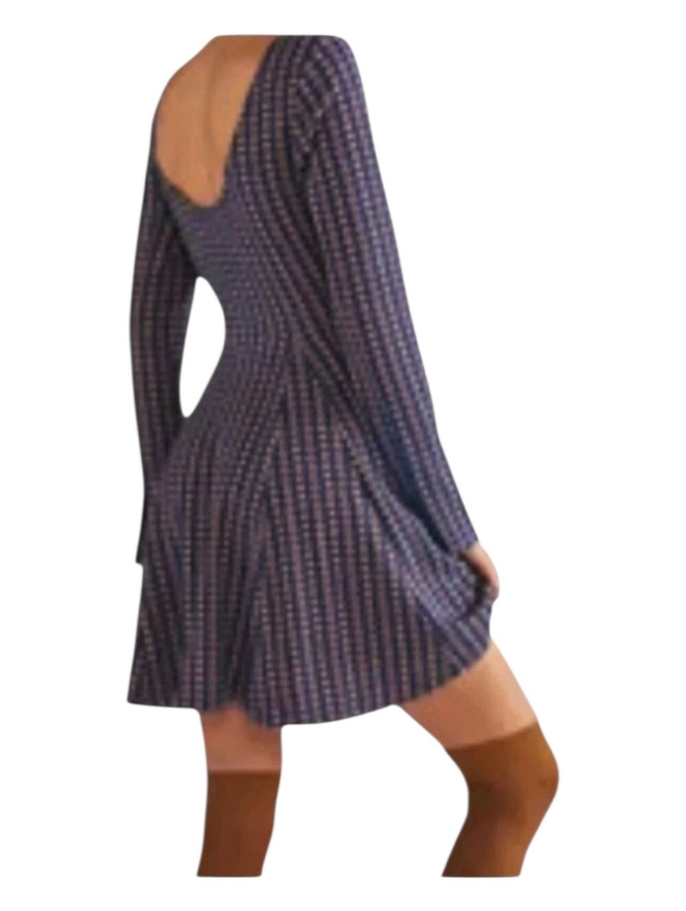 Anthropologie Womens Colorful Geo Print Jacquard Scoop Back Pleated Mod Dress XL
